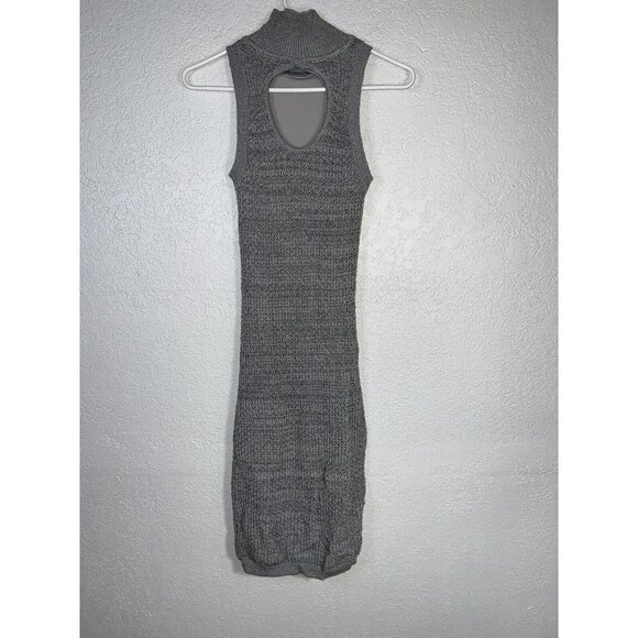 ALI & Jay Cutout Bodycon Sleeveless Mini Knit Dress High Neckline Gray XS (1A) - Picture 9 of 11
